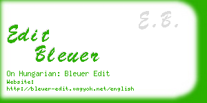 edit bleuer business card